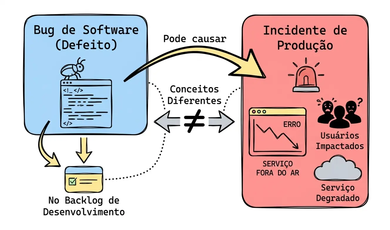 Nem todo bug é incidente — e nem todo incidente é bug
