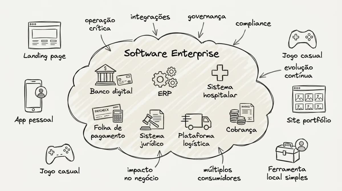 Software Enterprise: o que muda quando o produto precisa operar como plataforma